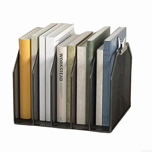 ASIFMTHOT 5 vertikale Brief-Organizer, Metallnetz, Schreibtisch-Organizer für Briefe, Postkarten und Schreibwaren