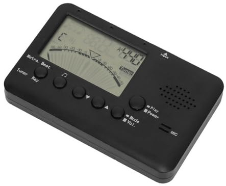 Laroal Digitales Metronom-Saxophon-Tuner mit Tonabnehmer für Saxophon-Bassklarinetten-Trompetenteile