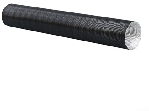 Lufteinlassschlauch aus Aluminiumfolie, 50 mm, Heizungsk für Webasto-Dieselheizungen, dehnbar, schwarz (300 cm)