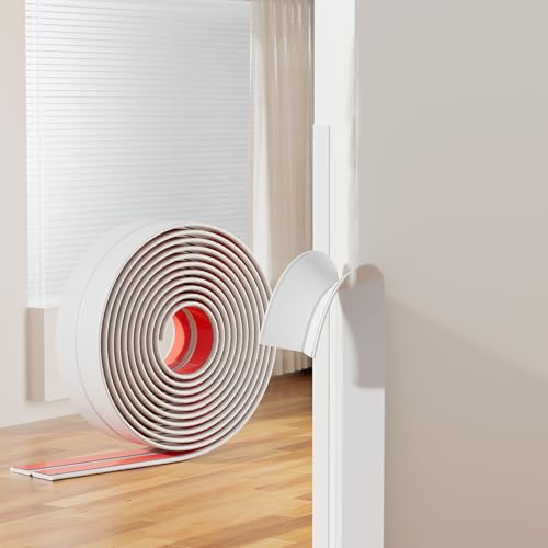 Selbstklebend Kantenschutz Leisten Weiß - Flexible Multifunktion Zierleisten Selbstklebend, 6.1m X 4cm Weichsockelleiste Für Türen, Fenster, Wände, Küche, Fliesen,Benutzt Für Eckenschutz Kantenschutz