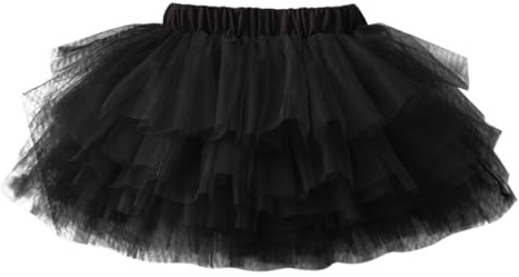 Shorts 152 Niños Niñas Vacaciones Fiesta Ballet Faldas Disfraz Fiesta Tul Danza Falda Leggins Niñas 146 152, Negro , 5-6 años