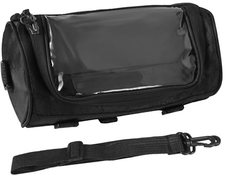 Pvnoocy Fahrradtasche Lenker,Fahrradtasche Vorne,Fahrrad Lenkertasche mit Touchscreen, Abnehmbarer Schultergurt für Mountainbikes, Rennrad, Ebikes und Citybike
