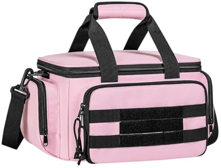Baoblaze Pink Tool Bag for Women Toolbag Pink Caddy Bags Womens 13 Inch Ladies Tool Box Soft Lightweight Pouch with Shoulder Straps Travel Tote Bag