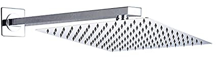 Pommeau de douche à main en acier inoxydable 304 haute pression, carré réglable, ultra fin, grand jet cascade pour une expérience de bain luxueuse