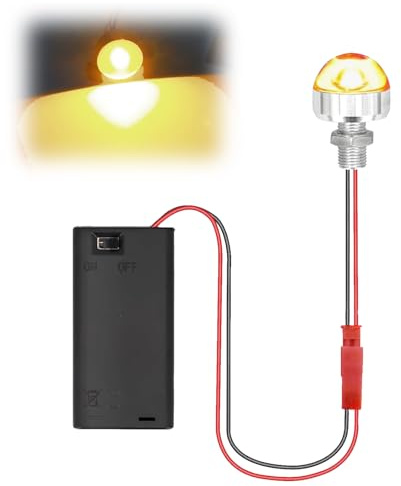 Puppenhaus Beleuchtung Mini LED Licht Optional Rot/Gelb/Blau/Grün/Lila/Weiß mit AA-Batteriehalter & Schalter, Micro LED Kleine Krippenlicht für DIY Ledmodellbau Wichtel Mikrohaus (Warmes Licht)