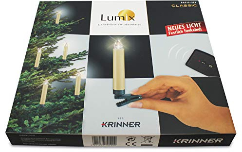 LED-Funk-Lichterkette, kabellos, 10-teilig, Elfenbeinfarben, Weißes Licht, inkl. 10 Batterien