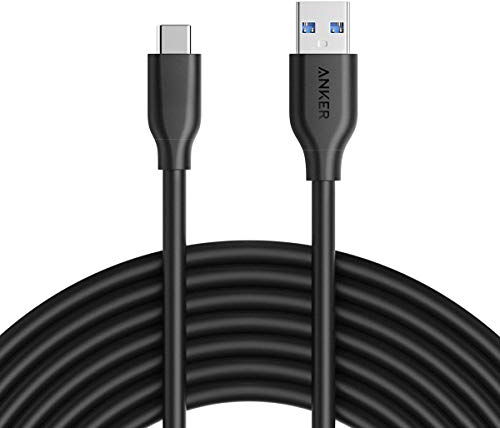 Anker USB C Ladekabel, Powerline USB auf USB C Kabel 3m, USB-C mit 56k Ohm Pull-Up Widerstand für USB Type C Geräte: iPhone 16/15, Galaxy Note 20/10 / S24 / S23, Huawei, LG V30, Smartphone usw.