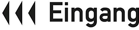 Kinekt3D Leitsysteme Konturschnitt Textaufkleber • Eingang Pfeil Links 001 • Profi Folienverklebung konturgeschnittetener Texte und Motive • Schilder - Türschilder (Ohne Folienrakel)