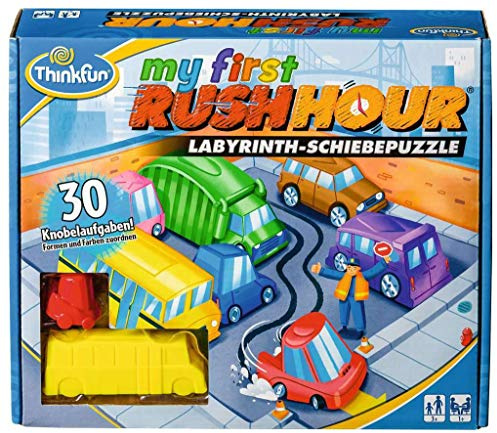 ThinkFun 76412 - My first Rush Hour - Das bekannte Stau-Spiel für Kinder ab 3 Jahren, Logikspiel für 1 Spieler, mit Aufgaben für Anfänger und Experten