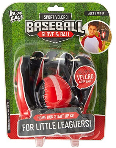Sport Velcro Baseball Glove & Ball - Kid's Velcro Practice Baseball Play Set Boys Girls - Velcro Baseball Glove Ball Kit for Practice - Help Little Leaguers Perfect Their Home Run Skills