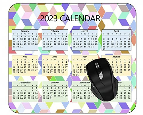 YENDOSTEEN Spelmusmatta 2023 års kalender med helgdagar, form bakgrund ljus sten musmattor