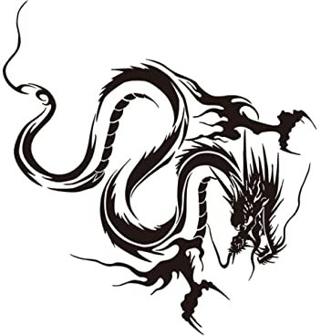 CIYODO Drachen Totem Motorhaube Aufkleber Selbstklebender Autoaufkleber Für Dach Und Motorabdeckung Pvc Kreative Fahrzeugdekoration Geeignet Für Offroad Und Wohnmobile