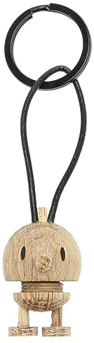 Hoptimist Schlüsselanhänger, Glücksbringer & Schlüsselring mit Bumble Eiche, Tolles Geschenk für Frauen und Männer, Raw Oak, Höhe 3 cm