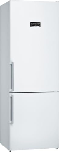 Bosch Serie 4 - Frigorífico combinado, NoFrost, alto 203 x ancho 70 cm, 438 L, Tecnología VitaFresh, Blanco - KGN49XWDP