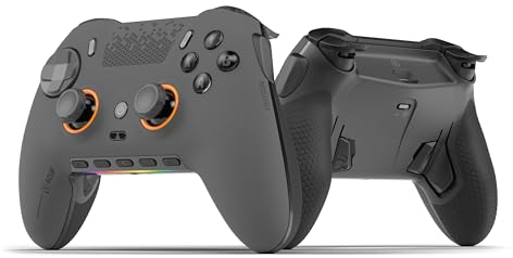 SCUF ENVISION PRO Wireless V1 (2023) PC Gaming Controller - Five Remappable G-Keys - Remappable Back Paddles - Instant Triggers - iCUE Compatible - Steel Grey