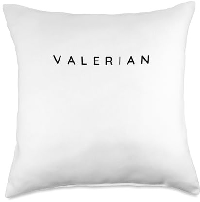 Valerian Personalized Name / Modern, Contemporary Font Throw Pillow