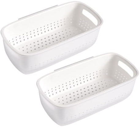 COLLBATH 2piezas Cesto De Drenaje Doble Cesta Para Lavar Verduras Colador De Cocina