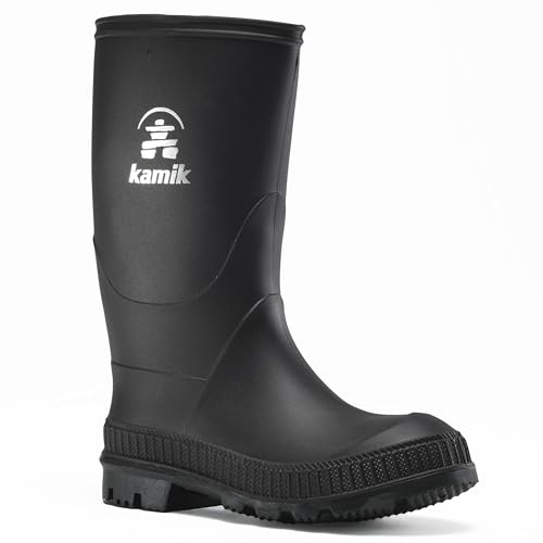 Kamik STOMP EK4149F, Unisex-Kinder Gummistiefel, Schwarz (Black-noir BKA), 37 EU (4.5 UK)