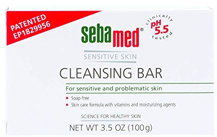 SEBAMED Soap-free Cleansing Bar For Sensitive Skin, 3.5-Ounce Boxes (Pack of 3)