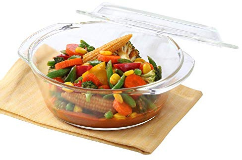 Borosil Deep Round Casserole, 2.5 Litres
