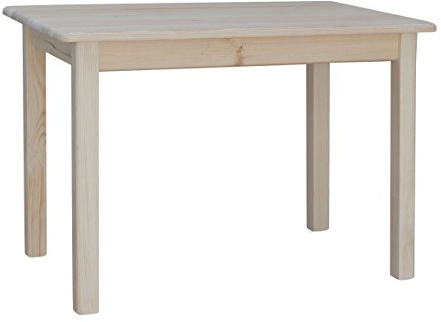 koma - Tavolo da pranzo in legno di pino massiccio, 70 x 110 cm, non trattato