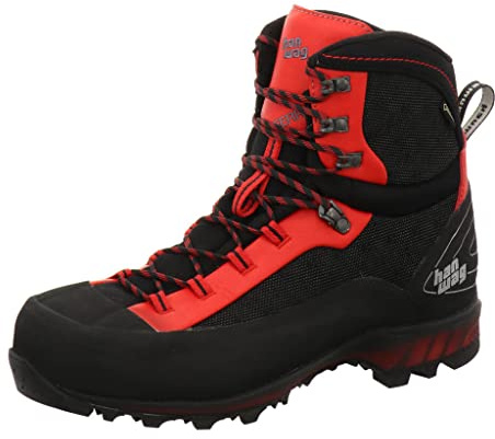 Hanwag M Ferrata Ii GTX Rot - Gore-Tex Wasserfester atmungsaktiver Herren Goretex Bergstiefel, Größe EU 43 - Farbe Bl