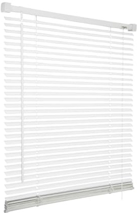 PVC Venetian Blind Blinds Easy Fit Curtains Trimmable Fittings Windows Treatment Shutters Twist Open Close (White, 90x150)