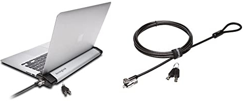 Kensington K64453WW Laptop-Locking Station 2.0 mit MicroSaver 2.0 Silber/Schwarz & MicroSaver 2.0 Laptopschloss, Karbonstahlkabel 1,8 m lang, K65020EU