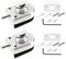 eMagTech 2PCS Serratura per porta in vetro 304 in acciaio inox Piano di chiusura Bullone di blocco a terra Cancello di chiusura per 10-12mm Spessore Porta di vetro Bagno Toilette Shop Company