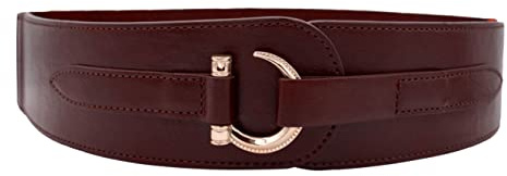TeeYee Damen Mädchen PU Leder Breiter Gürtel Haken Schnalle Taillegürtel | Elastisch Tailleband,Women Elastic Belt,Renaissance Gürtel,Medieval Hook Belt