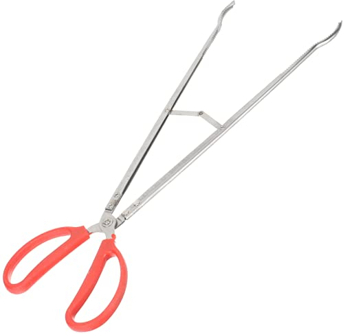 Cabilock Schwerlast Kaminholzzange Aus Edelstahl Brennholzzange Mit Klauen-greifer Müllgreifer Für Grillen Camping Und Picknicken Lange Zange Zum Greifen Von Brennholz Und Müll