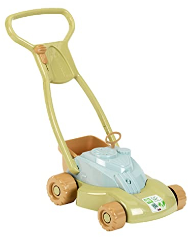 Theo Klein 7659 Klein Goes Bio Removable Collection Basket | Lawn Mower Made of Bioplastic | Funny Ratchet Sound | Toy for Children from 18 Months