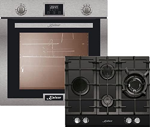 Kaiser Set de cuisine à gaz EG 6372+KCG 6394 Turbo Romb, Four à gaz encastrable, 79L+cuisinière encastrable, 60 cm