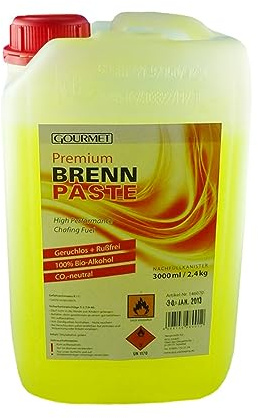 3x 3000ml Nachfüll Brennpaste Brenngel zähflüssig für Gastronomie Catering Wärmebehälter Chaving Dish