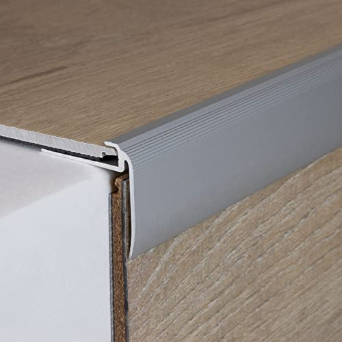 PROVISTON | Infattnings- och avslutningsprofil | aluminium | 29 x 31 x 1 000 x 5 mm | Silver | infällningsprofil | slutlister | golvprofil
