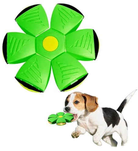 BADWALT FlidRunest - Juguete para mascotas, bola de platillo volador para perros, juguete para perros con 3 luces para perros interactivos, gatos, pelota de pie para niños, juegos al aire libre