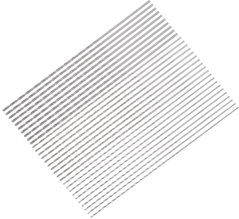 QUARKZMAN HSS Bohrer-Set, 30tlg. Mini-Mikro-Spiralbohrer Ø (0,8 mm 1 mm 1,3 mm), gerade Schaft, extra langer Bohrer 100 mm für Aluminiumlegierung