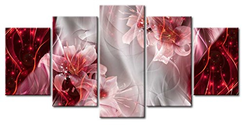 murando - Akustikbild 225x112 cm Bilder mit Akustikschaumstoff Hochleistungsschallabsorber Schallschutz Leinwandbild XXL 5 tlg Wandbild a-C-0047-b-o