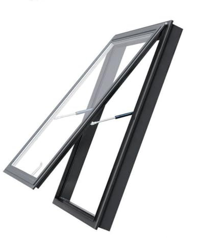 Roof Window and Skylight Basement Daylighting Door Multi-Angle Roof Viewing Aluminium Window Customized (600mm*600mm/Hole Size,Manual Version)