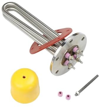 220V Water Heater Stainless Steel Immersion Heating Element 115mm Flange Electric Boiler Heater 1KW/2KW(2KW L230MM)