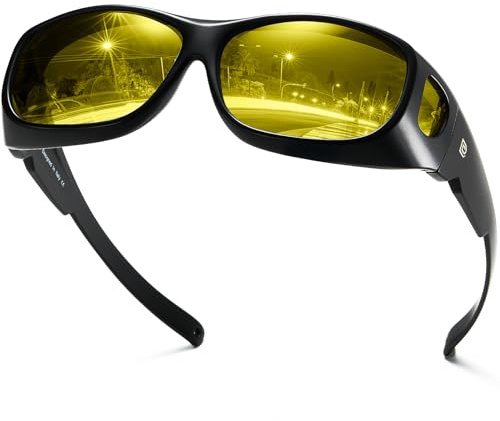 DUCO Fit über Sonnenbrille Wrap Around Sonnenbrille für Männer Frauen Polarisierte Tragen über Sonnenbrille UV-Schutz DC8965