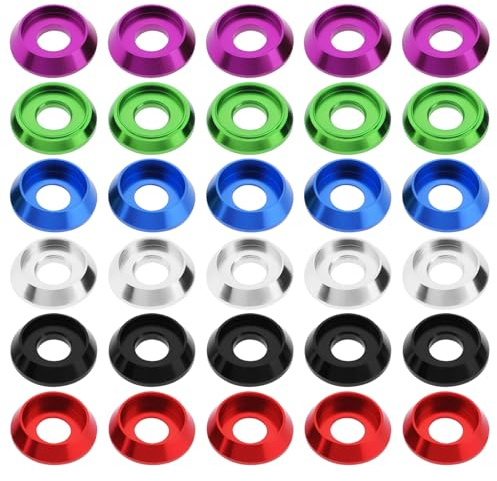 Briny River Lot de 60 rondelles M3 en alliage d'aluminium 8 x 2 mm pour drone RC FPV PC