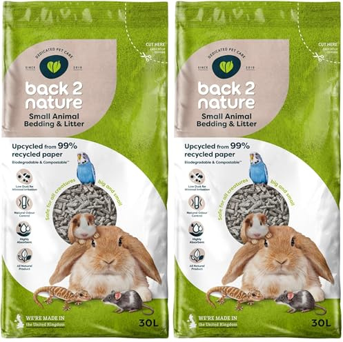Back 2 Nature Biancheria da Letto per Animali - 30 L (Confezione da 2)