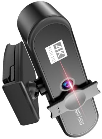 LIXSAZSE Webcam 4K 2K Cámara de definición Micrófono Computadora Laptop Escritorio Reemplazo Conferencias en para Vivo para Skype Stream Privacidad, tipo3