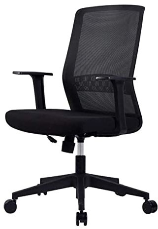 Silla ergonómica para computadora, silla de escritorio ajustable para oficina y deportes electrónicos con reposabrazos, función giratoria, soporte lumbar para máxima comodidad en el trabajo y los