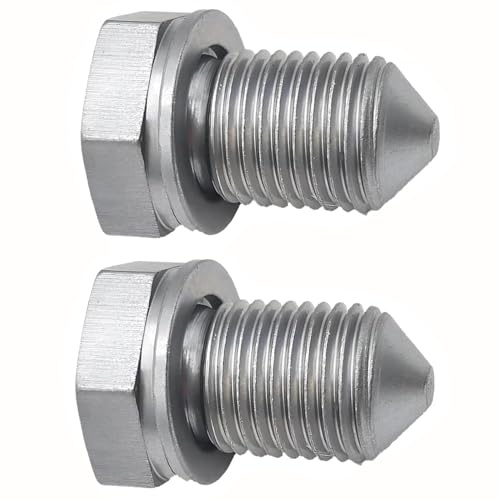 Wjelet 2 tornillos de drenaje de aceite con anillo de sellado, tornillo de drenaje de aceite de acero aleado, tornillo de drenaje de aceite con arandela rosca, tornillo de cierre de alta calidad para