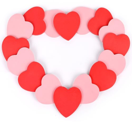 LOMIMOS 16 notas adhesivas en forma de corazón, 800 hojas, notas adhesivas de cardioide, bloc de notas adhesivas de colores, para oficina, escuela, hogar, 2 colores, 70 x 70 mm