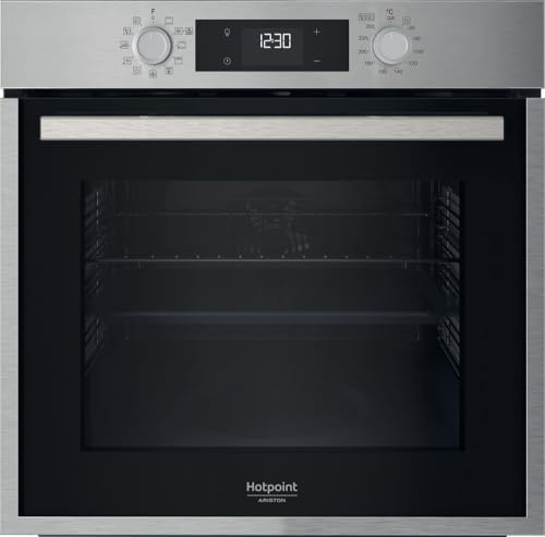 Hotpoint - HAO458CX Four Encastrable Catalyse 71L - Multifonction, Nettoyage Catalyse, Vitre Démontable - Chaleur Pulsée, Fonctions Automatiques - Classe Énergétique A+ - Inox