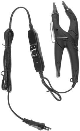 Herramienta para Unir Extensiones de Cabello 668 de Acero Inoxidable | Conector de Hierro, Color Negro, Control de Temperatura, Uso DIY y Barbería