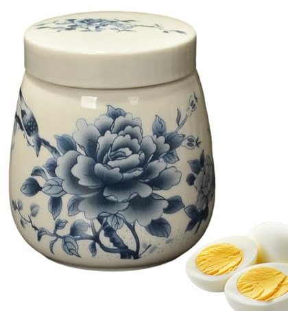 Maodom Egg Coddler – Strumento da cucina in ceramica da 220 ml – Portauovo con coperchio, per casa, dormitorio, ristorante, appartamento, aziende in affitto e cucina